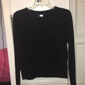 Divided - Simple Black Knit Long Sleeve!!